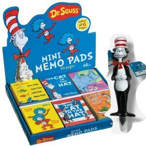 Dr.Seuss The Cat In The Hat Pen 8" & Memo Pads, Favors, Gifts - 12 Pack NEW